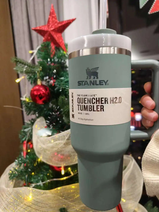 Stanley Quencher 2.0 Stainless Steel Vacuum Insulated Tumbler Lid Straw 40oz Travel Thermal Mug Stainless Steel Coffee Hot Cup
